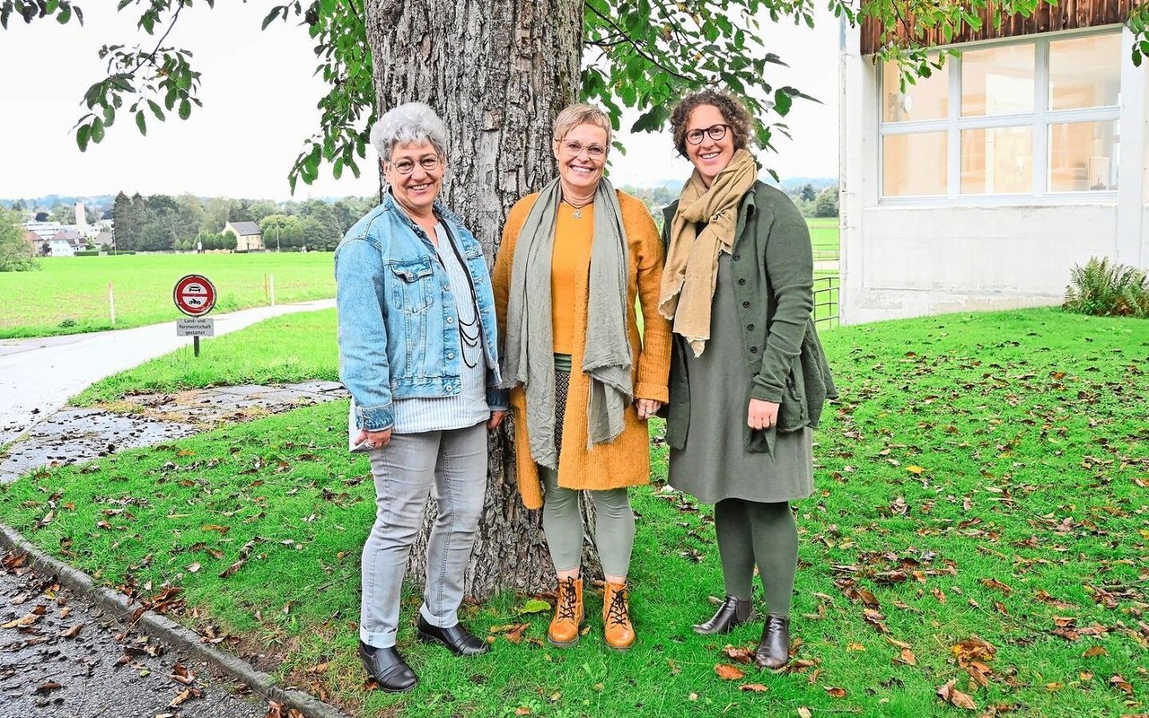 Renata Bürki, Brigitte Reinmann und Sabine Vogt (v. l. n. r.), freuen sich über den Start des Pilotprojektes. 