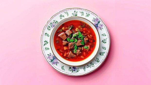 Wie schmeckt diese Randensuppe mit Fleisch? Und sollte die so schmecken? Zur Lebensmittelsensorik gehören die Beschreibung, Messung und Interpretation der Eigenschaften von Esswaren. 