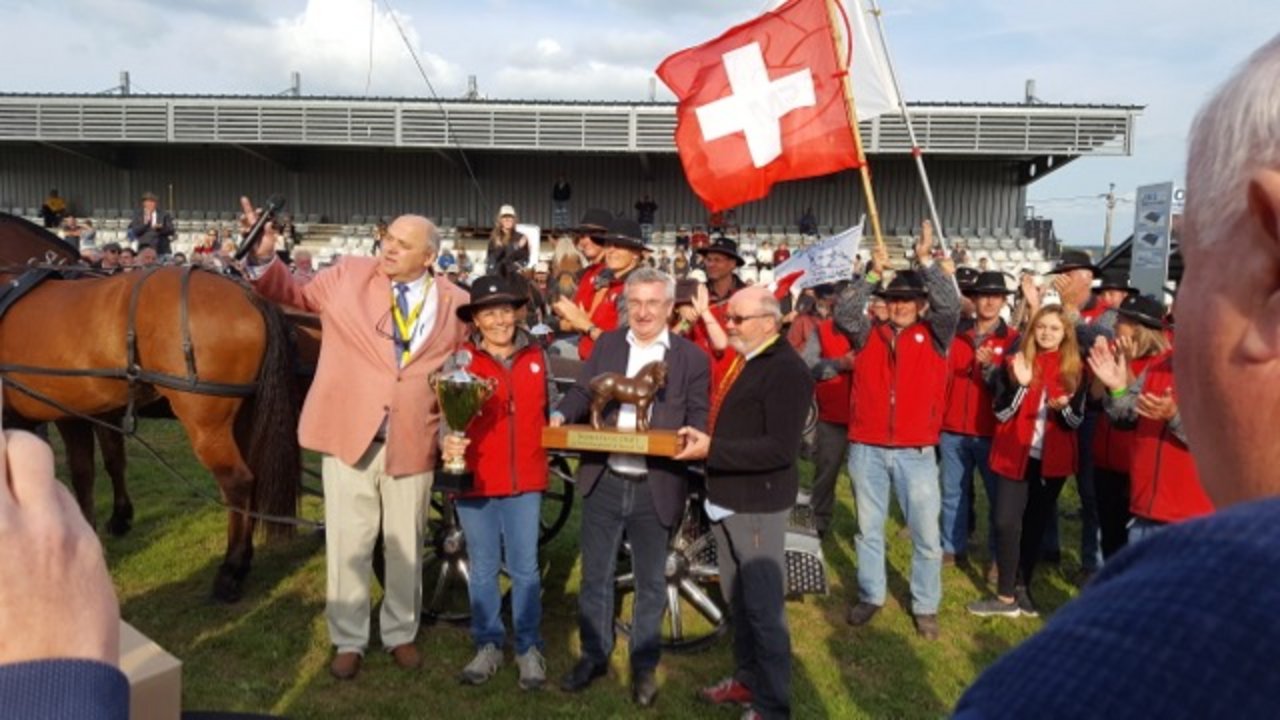 Die Gruppe aus der Schweiz gewann zum zweiten Mal den ersten Platz am Zugpferdeanlass. (Bilder zVg)