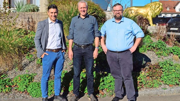 Florian Sandrini (l.), Leiter Pflanzenschutz, mit Andreas Braun, Präsident Basiskonferenz, der die Tagung leitete.