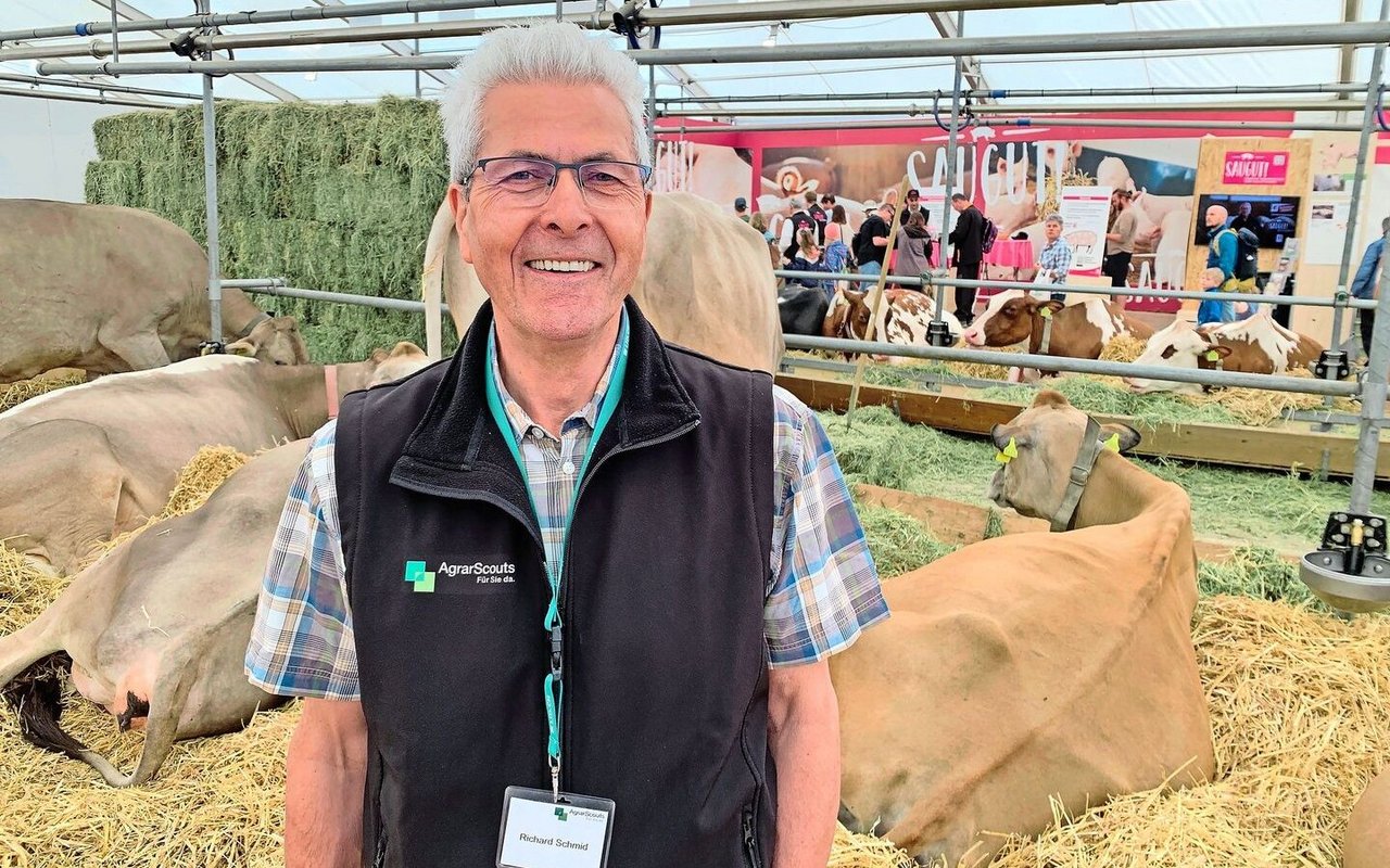 Er war erstmals an der Luga als Agrarscout tätig und beantwortete Fragen von Besuchenden zur Landwirtschaft: Richard Schmid aus Windisch AG. 