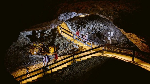 Im Waadtländer Chablais liegtdie Salzmine vonBex 1,6 Kilometertief im Berg.