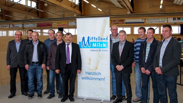 11 von 13 Vorstandsmitglieder der Mittelland Milch mit dem Präsidenten Andreas Hitz. Zwei Vorstände haben sich entschuldigt. (Bild Hans Rüssli)