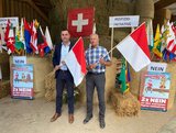 Auch im Kanton Solothurn gab es zwei Nein. Das freute die Solothurner Martin Rufer und Andreas Vögtlin, den kantonalen Bauernpräsidenten. (Bild akr) 