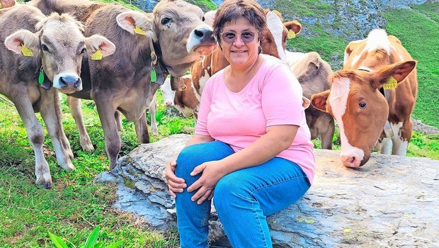 Hirtin Christa Buchli hat die Saison auf der Alp Piggamad im Safiental verbracht. 