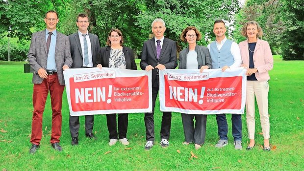 Die breite Allianz gegen die Biodiversitäts-Initiative im Aargau.