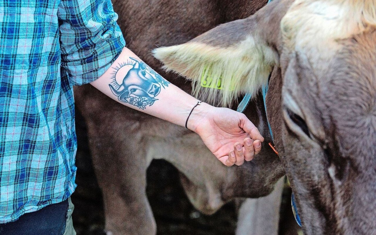 Wenn die Liebe unter die Haut geht. Ihr Tattoo hat Spirig selbst entworfen.